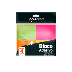 Nota Adesiva Leoleo 4 Blocos Neon Sortida