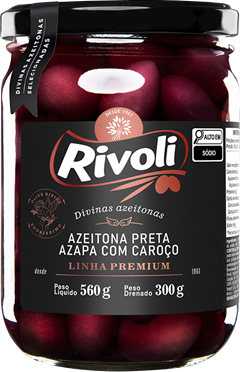 Azeitona Preta Rivoli Azapa Com Caroco Premium 300g