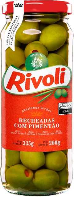 Azeitona Verde Rivoli Recheada Vidro 200g