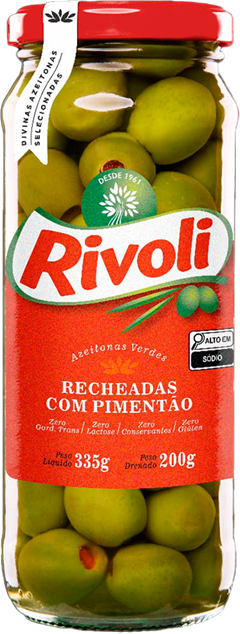 Azeitona Verde Rivoli Recheada Vidro 200g