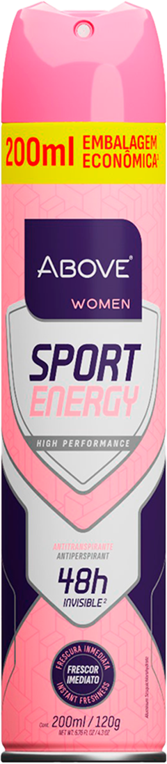 Desodorante Aerossol Above Feminino Sport Energy 200ml