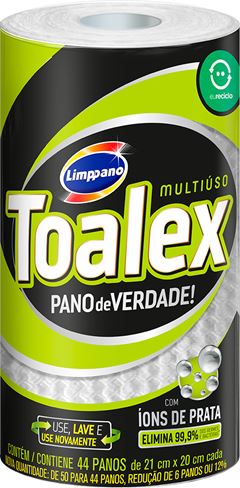 Pano Limpeza Toalex Multiuso Rolo Branco