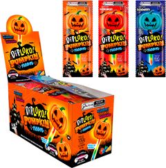 Pirulito Dip Loko Neon Cabeca Abobora 10g