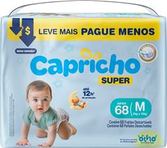 Fralda Capricho Super Hiper M 68un