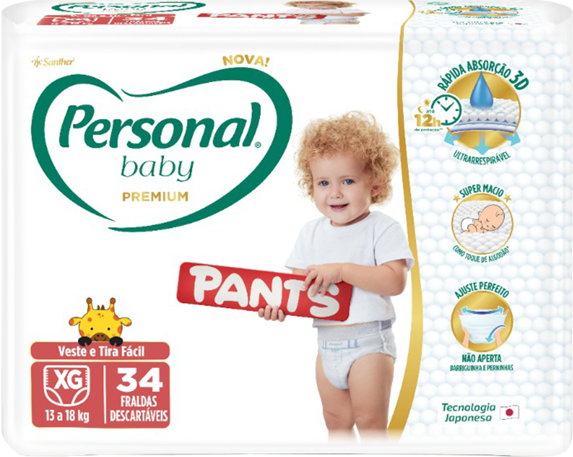 Fralda Personal Premium Pants Mega Xg 34un
