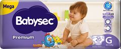 Fralda Babysec Premium Mega G 26un