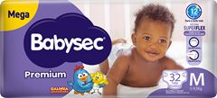 Fralda Babysec Premium Mega M 32un