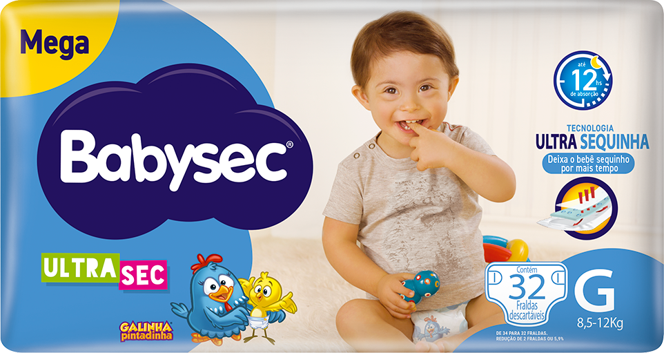 Fralda Babysec Ultrasec Mega G 32un