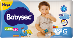 Fralda Babysec Ultrasec Mega G 32un