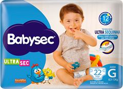 Fralda Babysec Ultrasec Jumbo G 22un