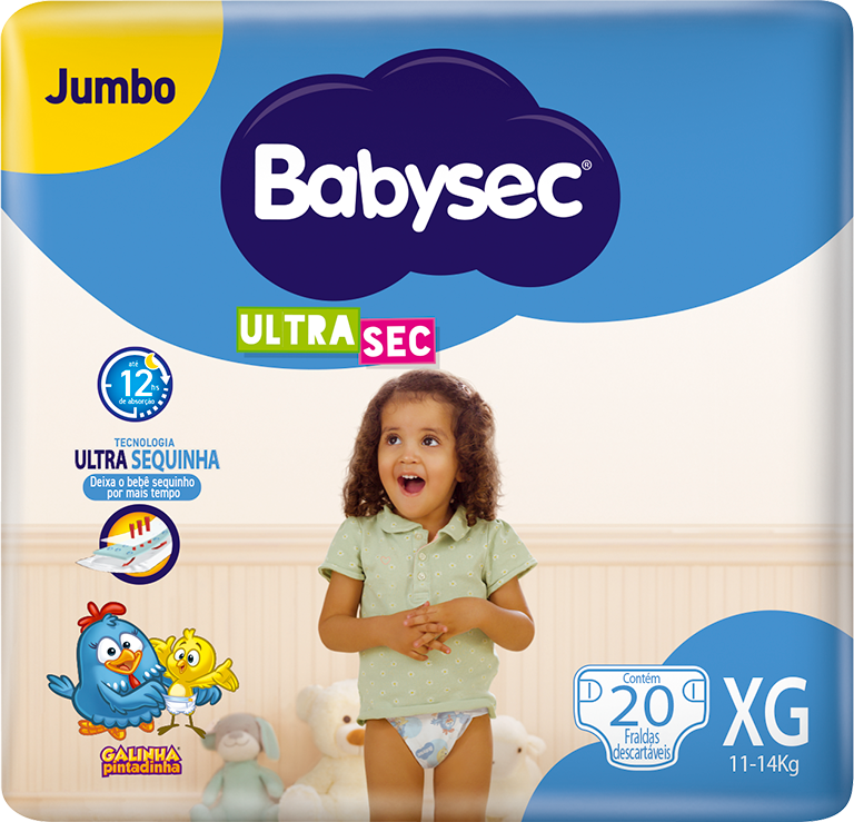 Fralda Babysec Ultrasec Jumbo Xg 20un