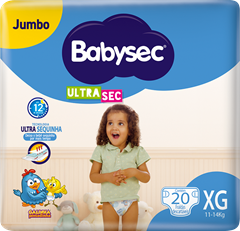 Fralda Babysec Ultrasec Jumbo Xg 20un