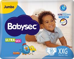 Fralda Babysec Ultrasec Jumbo Xxg 16un