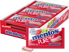 Chicle Mentos 3l Pure Fruit 8,5g