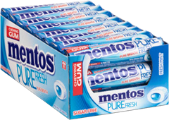 Chicle Mentos Pure Fresh Azul 8x1