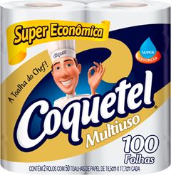 Papel Toalha Coquetel Folha Dupla 100fls 2un