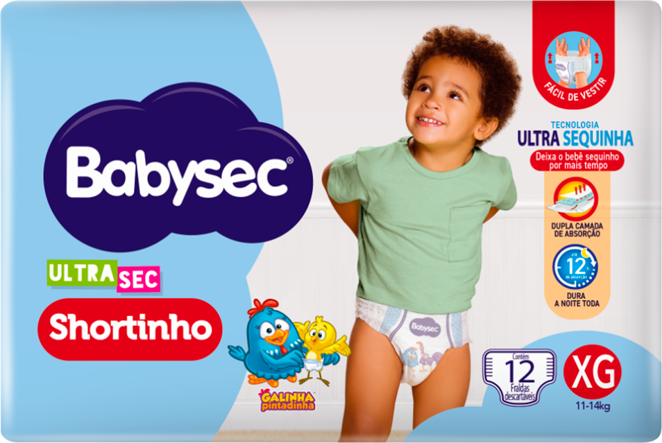 Fralda Babysec Ultrasec Pants Jumbinho Xg 12un
