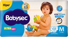 Fralda Babysec Ultrasec Hiper M 68un