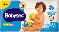 Fralda Babysec Ultrasec Hiper M 68un