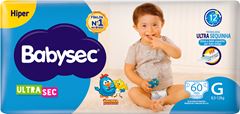 Fralda Babysec Ultrasec Hiper G 60un
