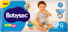 Fralda Babysec Ultrasec Hiper G 60un