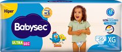 Fralda Babysec Ultrasec Hiper Xg 56un