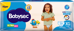 Fralda Babysec Ultrasec Hiper Xg 56un