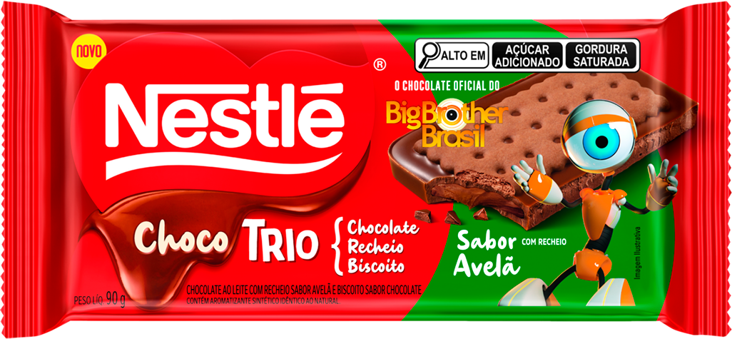 Chocolate Nestle Trio Biscoito Avela 90g