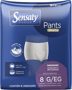 Fralda Geriatrica Sensaty Pants G/Eg 8un