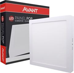 Luminaria Avant Led 18w Painel Sobrepor Quad. 19x19cm Bivolt