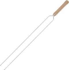 Espeto Aco Duplo Mor 65cm