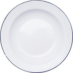 Prato Esmaltado Yazi Branco Fundo 22cm