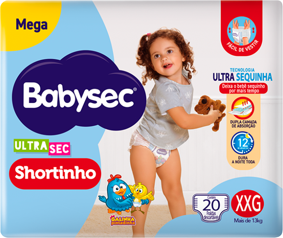 Fralda Babysec Ultrasec Pants Mega Xxg 20un