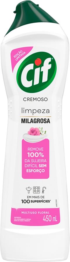 Limpador Cif Cremoso Limpeza Milagrosa Floral 450ml