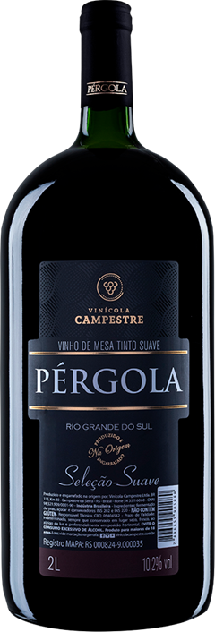 Vinho Nacional Pergola Tinto Suave 2l