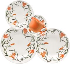 Aparelho De Jantar Oxford Ceramica Lirios 20pcs