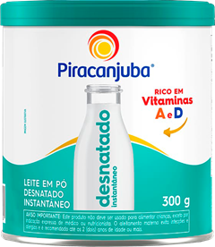 Leite Em Po Piracanjuba Desnatado Lata 300g
