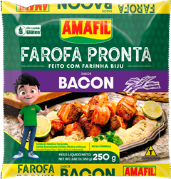 Farofa De Mandioca Amafil Bacon 250g