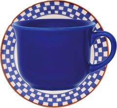 Xicara Ceramica Cha Com Pires Oxford Cerejas 200ml