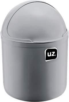 Lixeira Para Pia Plastica Uz Cinza 4l
