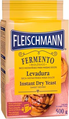 Fermento Em Po Biologico Instantaneo Fleischman 500g