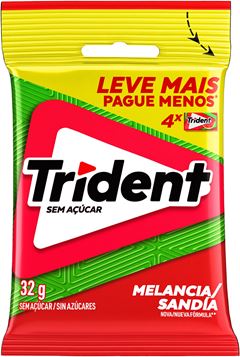 Chicle Trident Melancia Pacote 32g 4x1