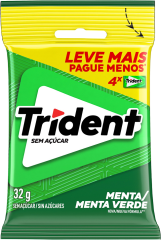 Chicle Trident Menta Pacote 32g 4x1
