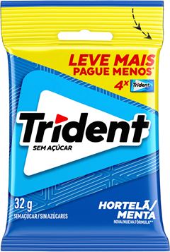 Chicle Trident Hortela Pacote 32g 4x1
