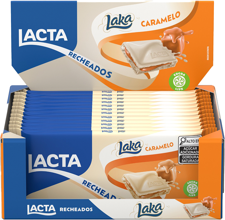 Chocolate Lacta Laka Caramelo Recheio Tablete 104g