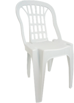 Cadeira Plastica Bistro Antares Serro Branca