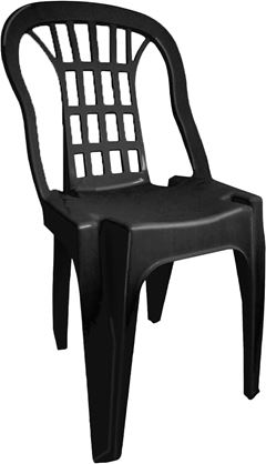 Cadeira Plastica Bistro Antares Serro Preta