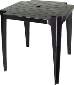 Mesa Plastica Antares Ouro Preto Quadrada Preta