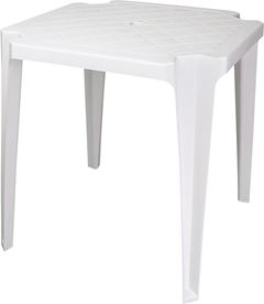 Mesa Plastica Antares Ouro Preto Quadrada Branca