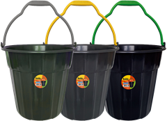 Balde Plastico Antares Preto 8l